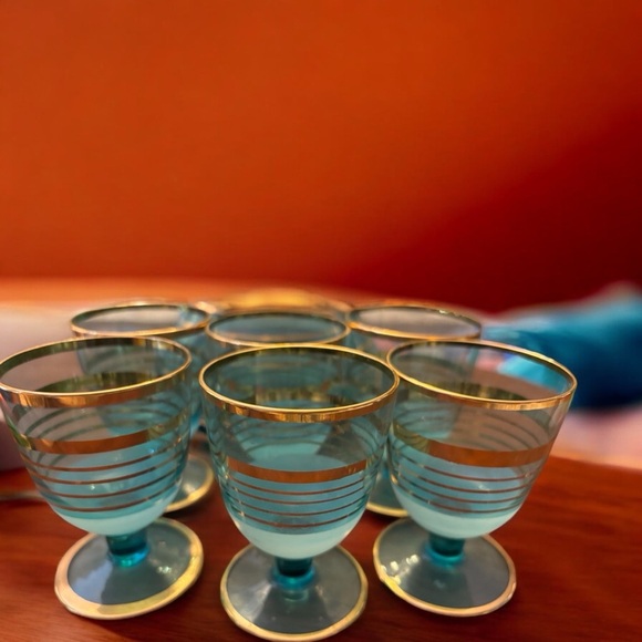 ✨ MCM Bohemian Turquoise Decanter Set – Vintage Elegance for Your Home Bar! ✨ - Picture 7 of 10